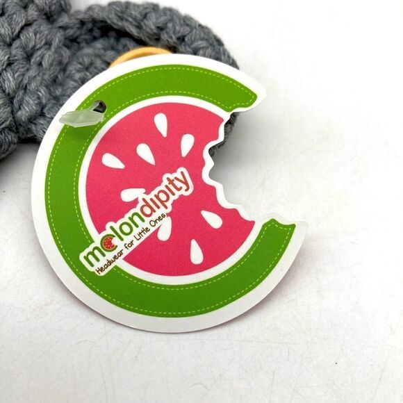 NWT Melondipity Grey Sugar Bear Hat and Booties 0-3monts - Picture 3 of 5